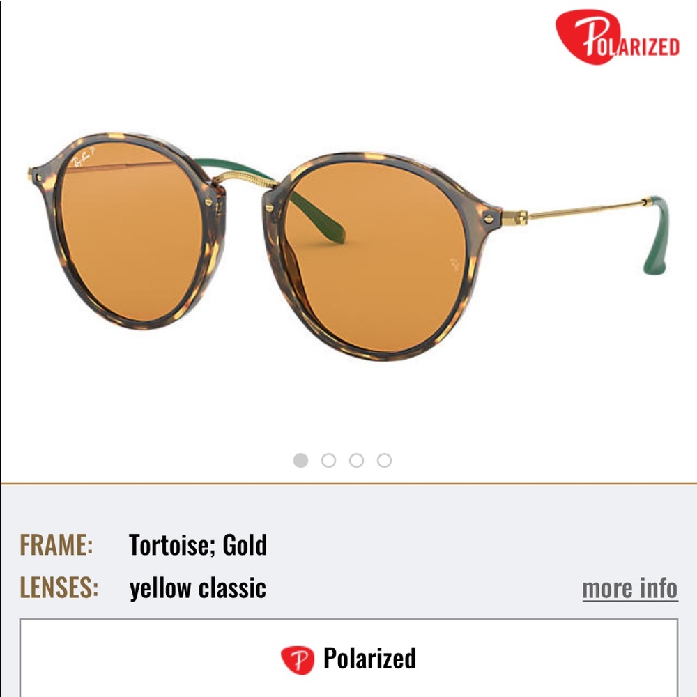 NWOT Ray-Ban Polarized Round Fleck